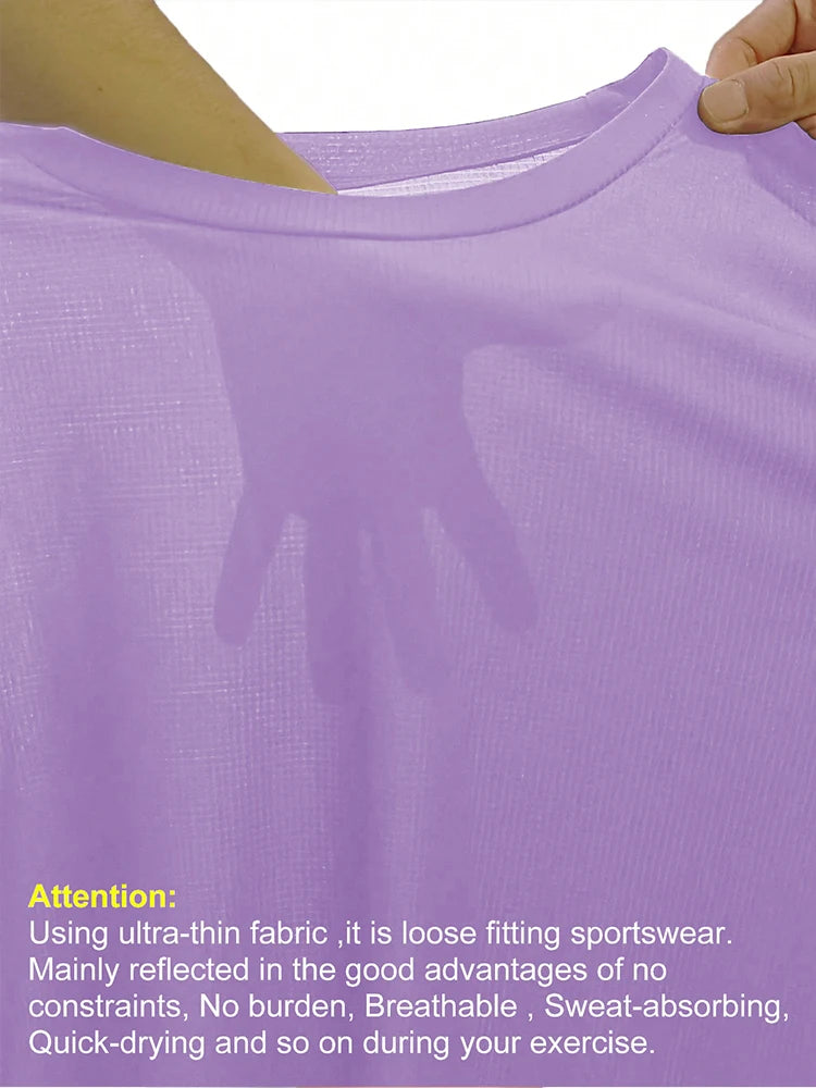 Women's Ultralight Quick-Dry Polyester Sport T-Shirt For Running And Gym