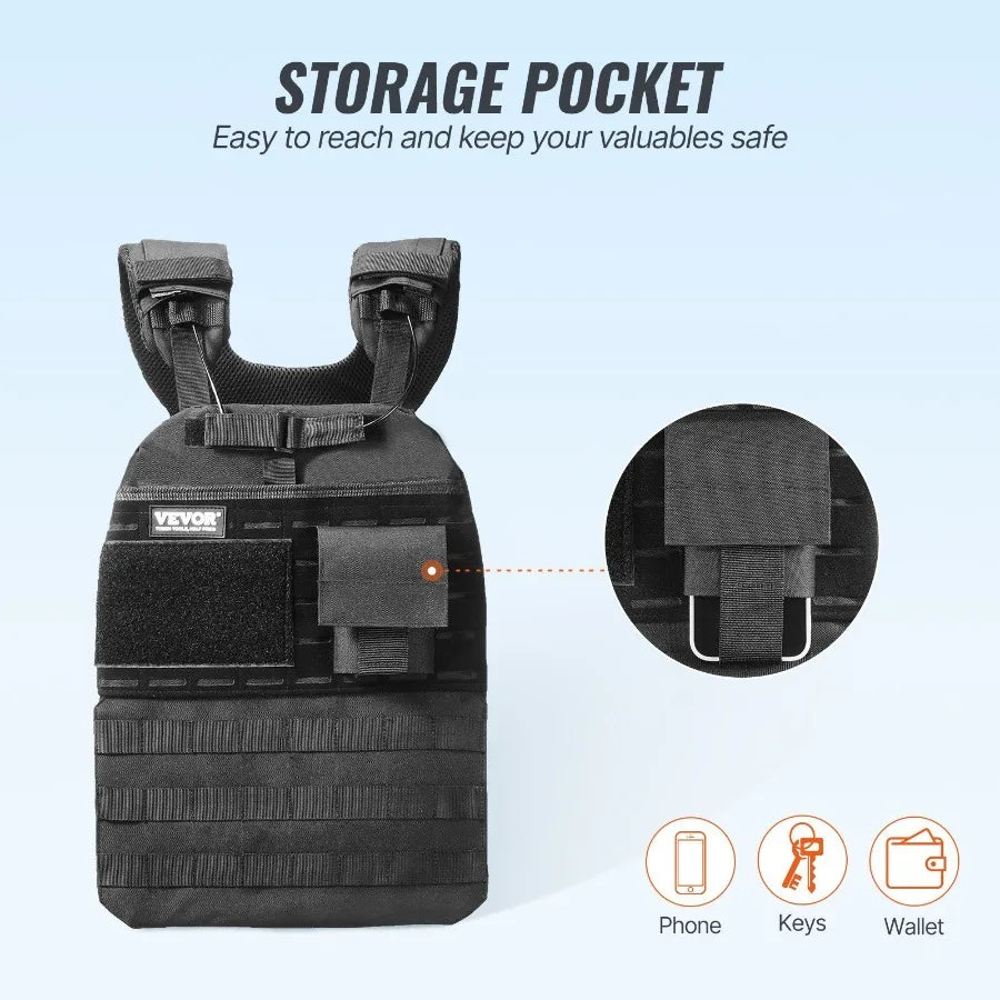 40lb Adjustable Weighted Vest For Men And Women Fitness Training