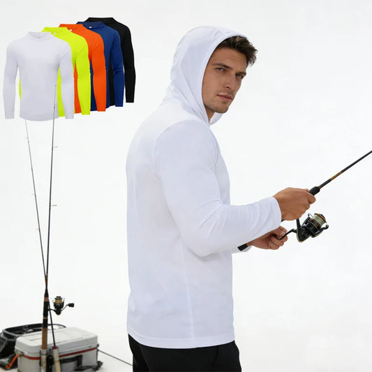 Men's Hooded Long Sleeve Sports Shirt For Running And Fitness