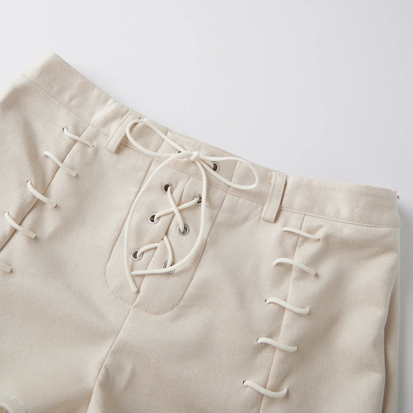 Women Casual Terylene Shorts Breathable Regular Fit Zipper Fly