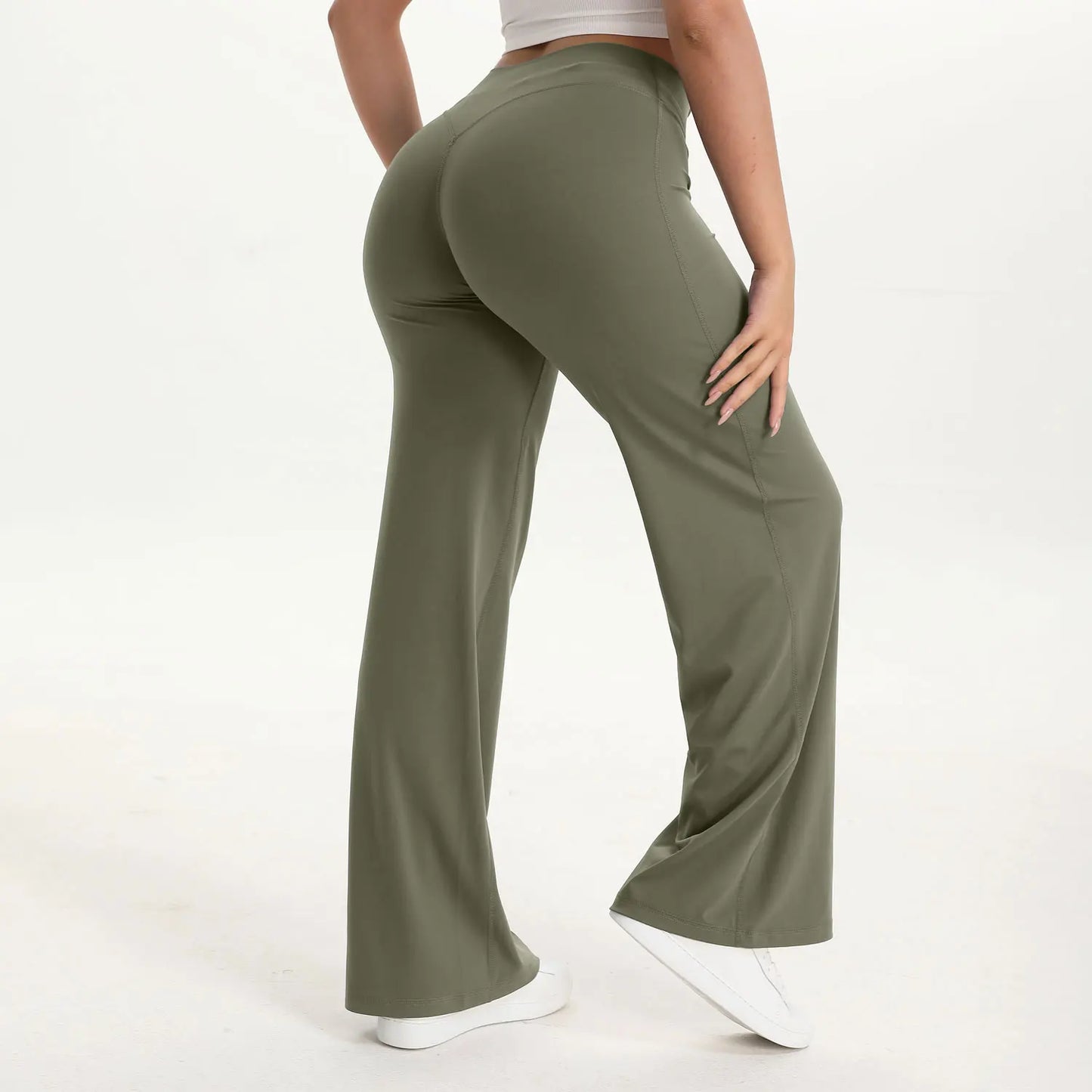 NCLAGEN SoftMotion Yoga Pants Women Mid-Waist Gym Leggings