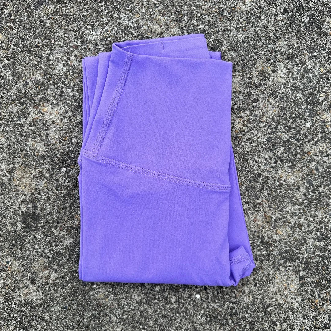 Solid Color Back Pocket High Waisted Yoga Leggings For Women