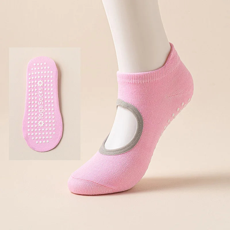 Non-Slip Yoga Pilates Socks With Silicone Grip Sweat-Absorbent Breathable