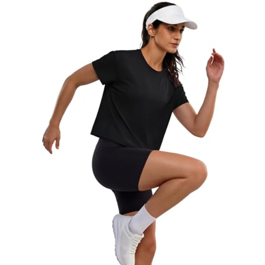 MAGCOMSEN Women's Bamboo Crop Top For Yoga And Workout