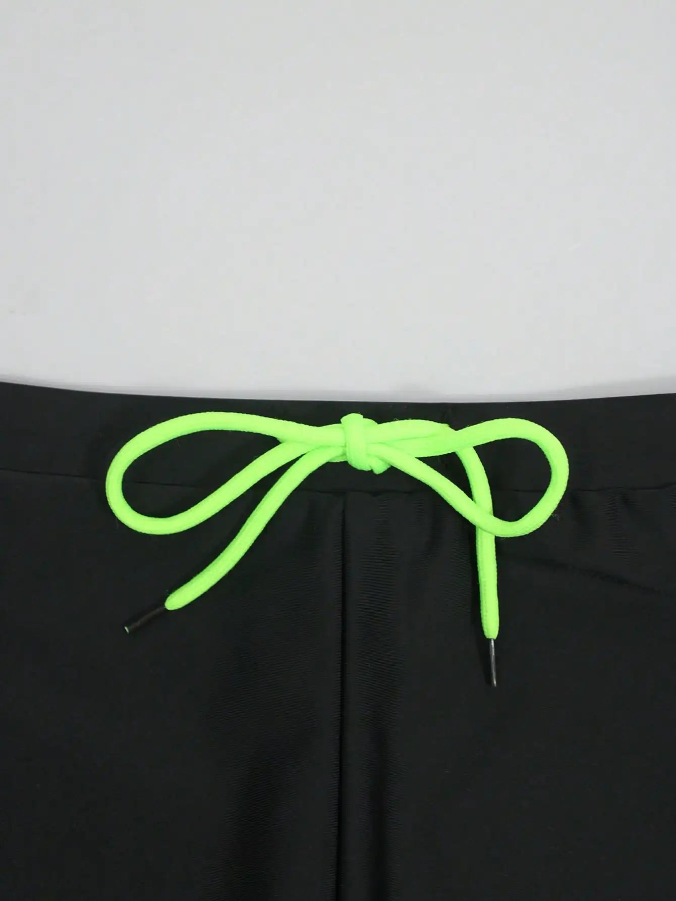 Mens Color Block Striped Board Shorts With Drawstring