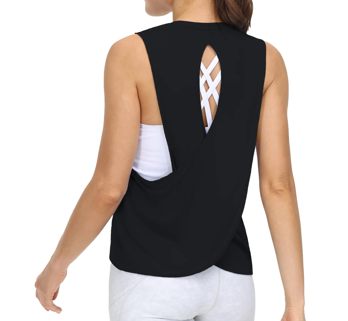 THE GYM PEOPLE Women's Cross Back Workout Yoga Tank Top