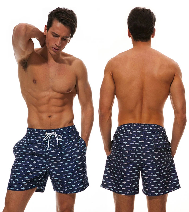 Quick Dry Summer Mens Swimwear Beach Board Shorts For Men