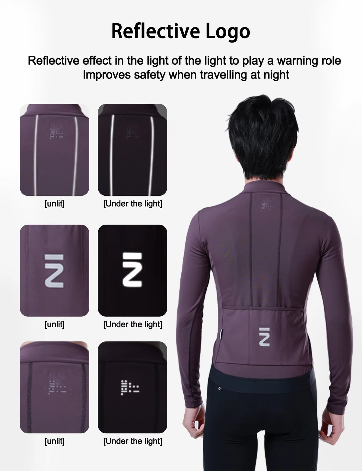 INBIKE Men's Thermal Fleece Long Sleeve Mountain Bike Cycling Jersey