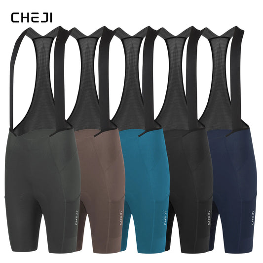 Cheji Men's Cycling Bib Shorts Seamless Quick Dry Breathable Comfort