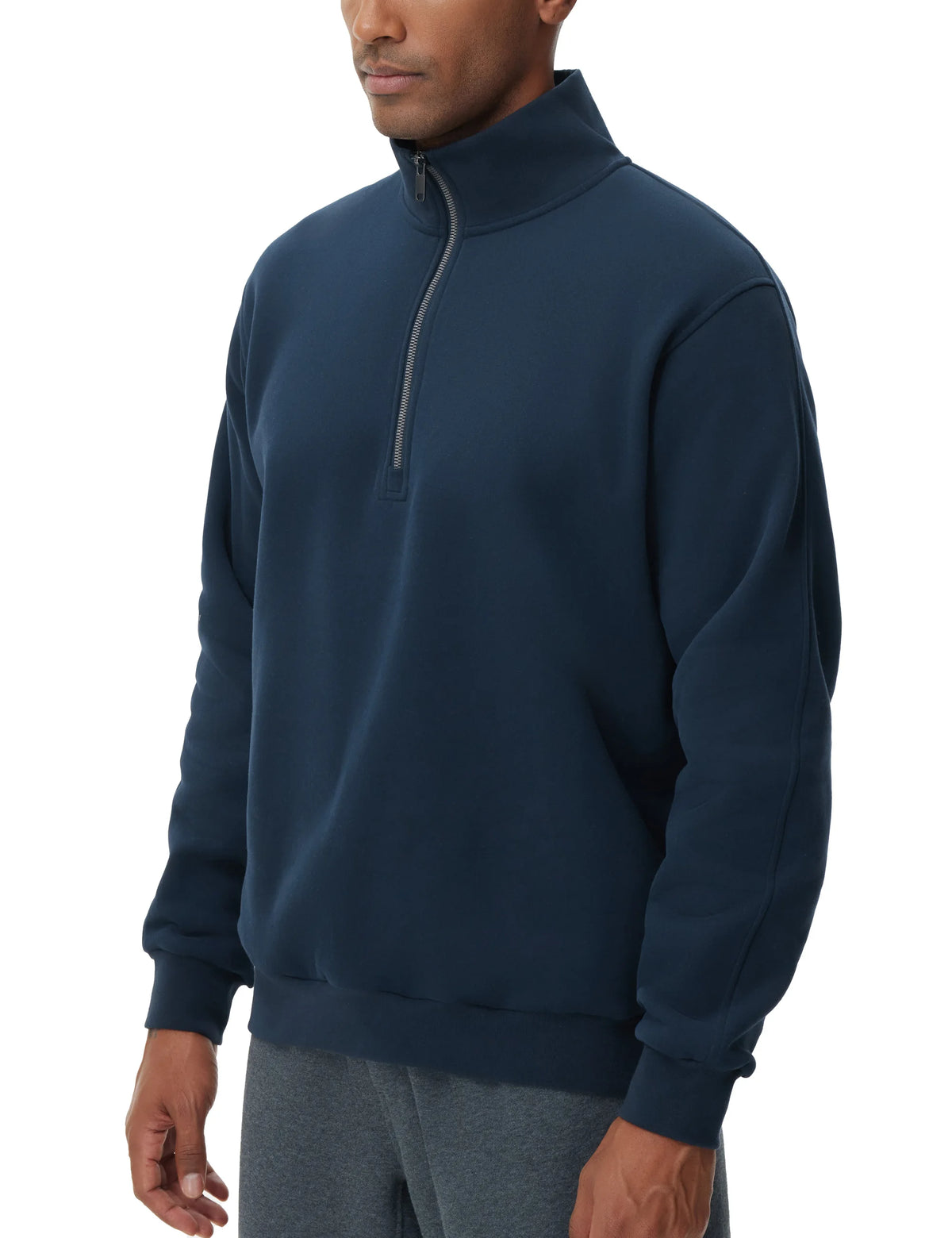 The Gym People Men Midweight Half Zip Fleece Sweatshirt