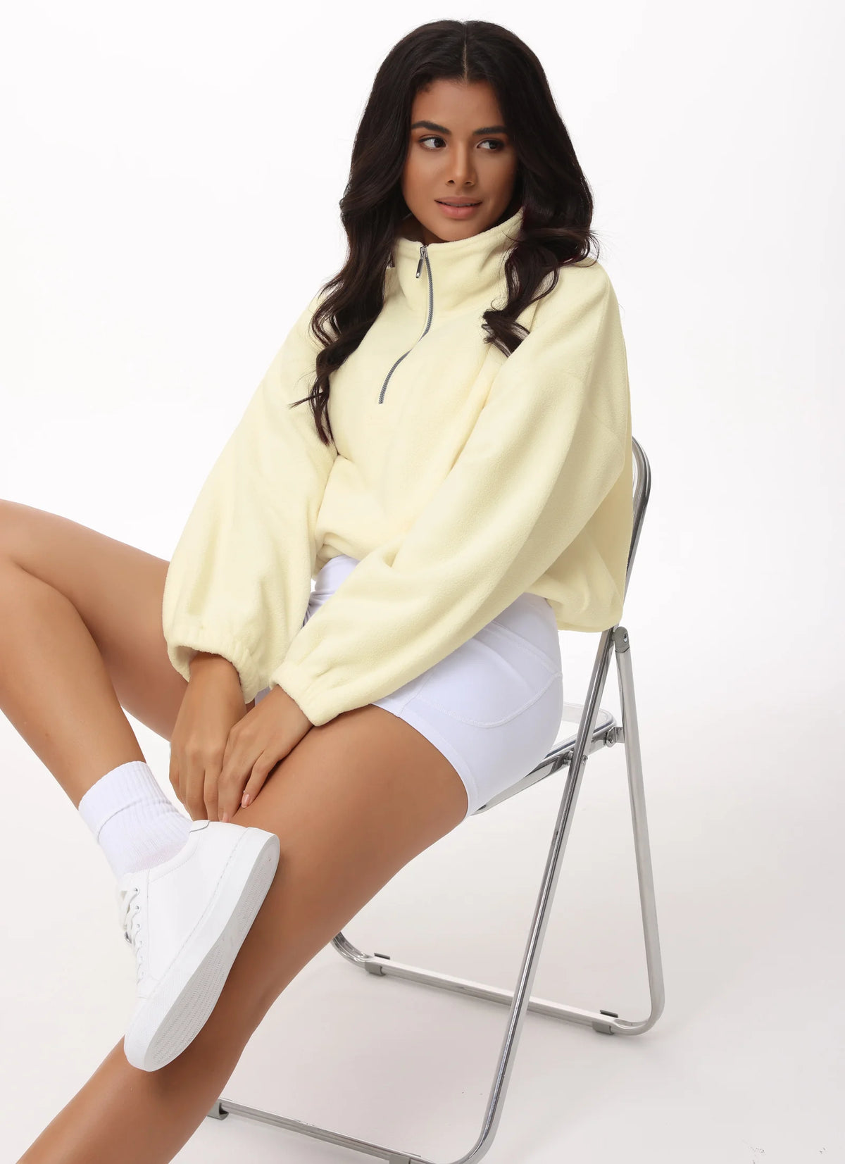 THE GYM PEOPLE Women's Half Zip Fleece Workout Pullover Sweatshirt