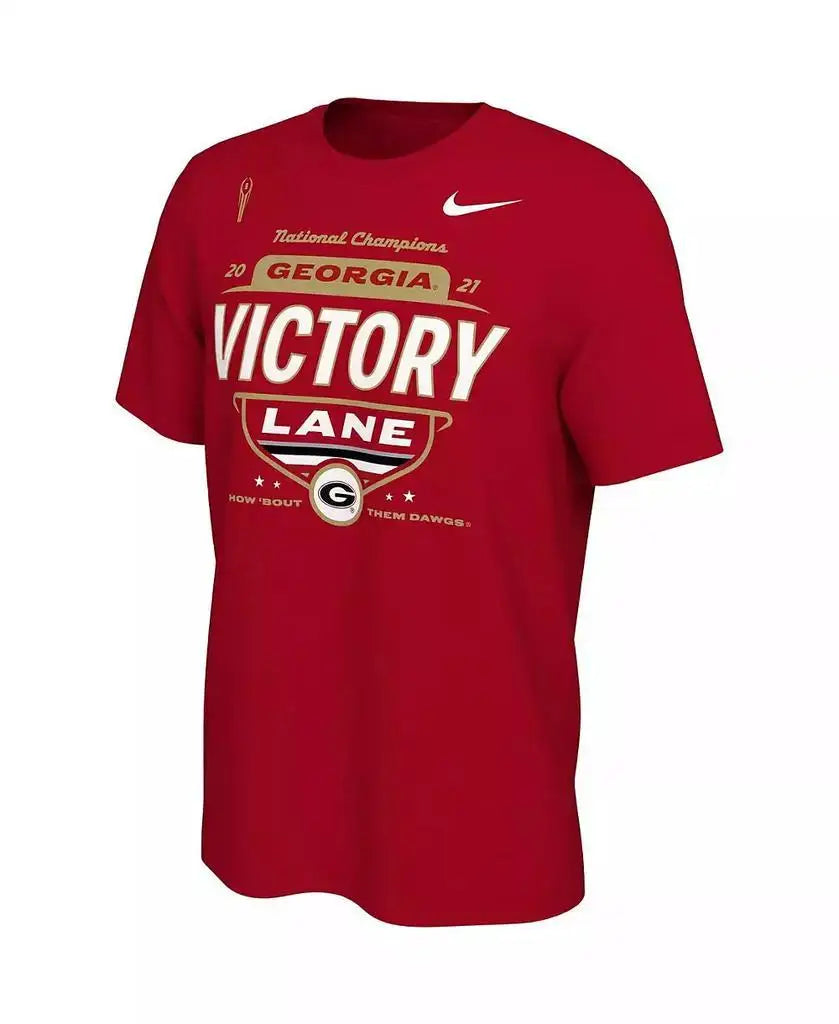 Nike | Men's Red Georgia Bulldogs College Football Playoff 2021 National Champions Locker Room T-shirt
