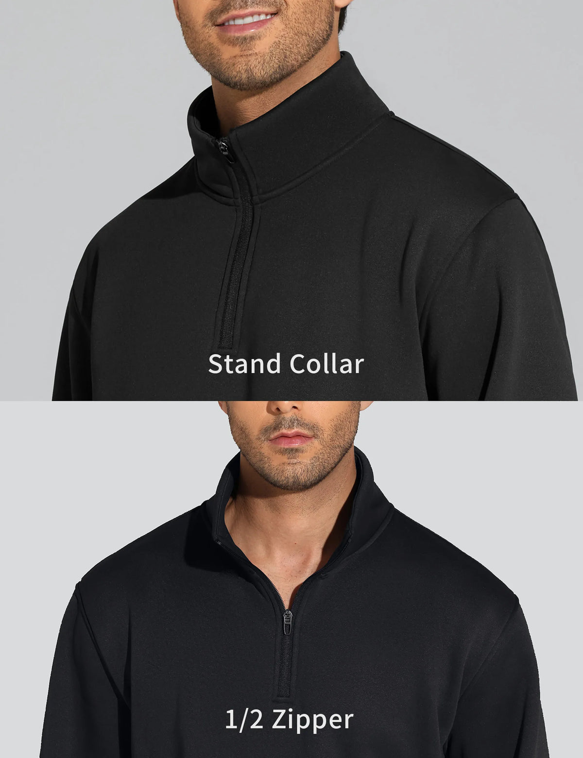 The Gym People Men Half Zip Fleece Workout Pullover Sweatshirt