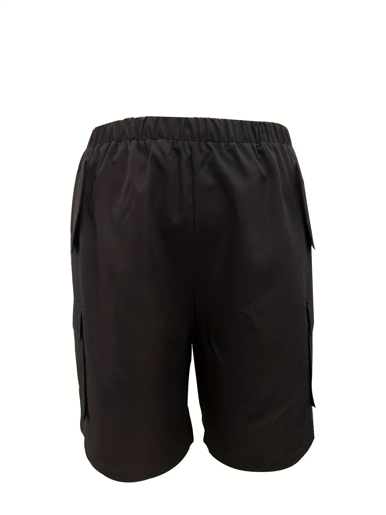 Women's Casual Elastic Waist Cargo Shorts With Multiple Pockets