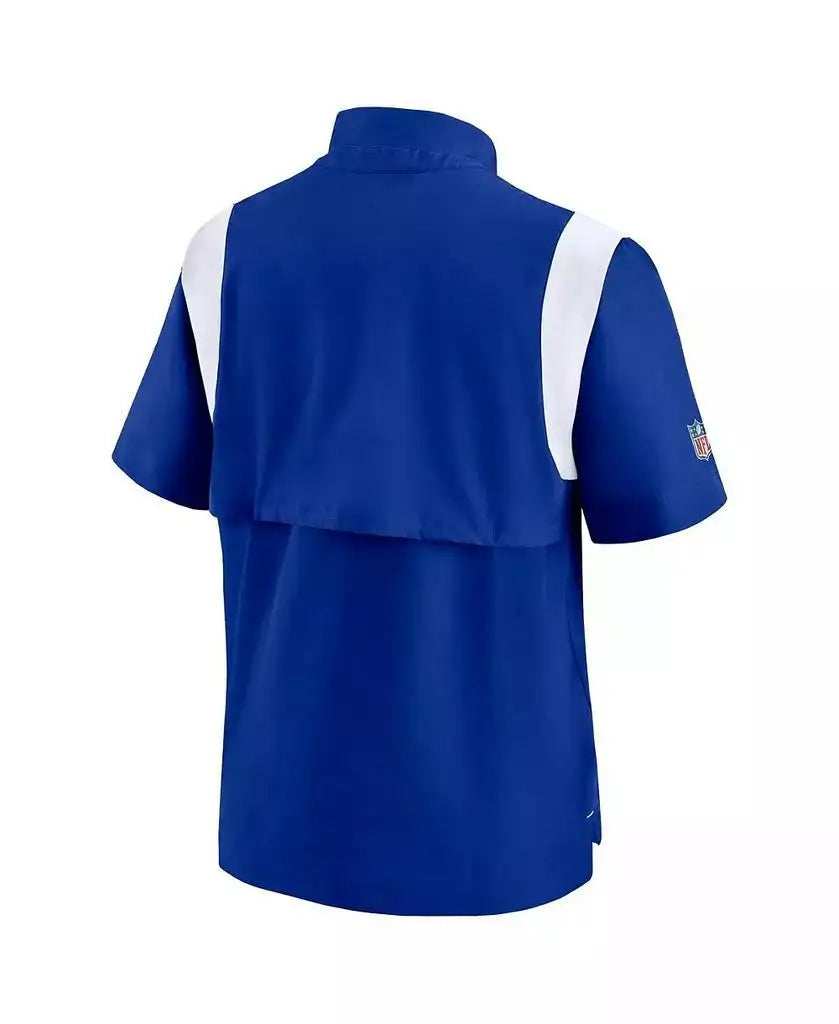Nike Men's Royal Blue Buffalo Bills Coaches Logo Training Pullover Sweatshirt for Fitness and Sports Exercise
