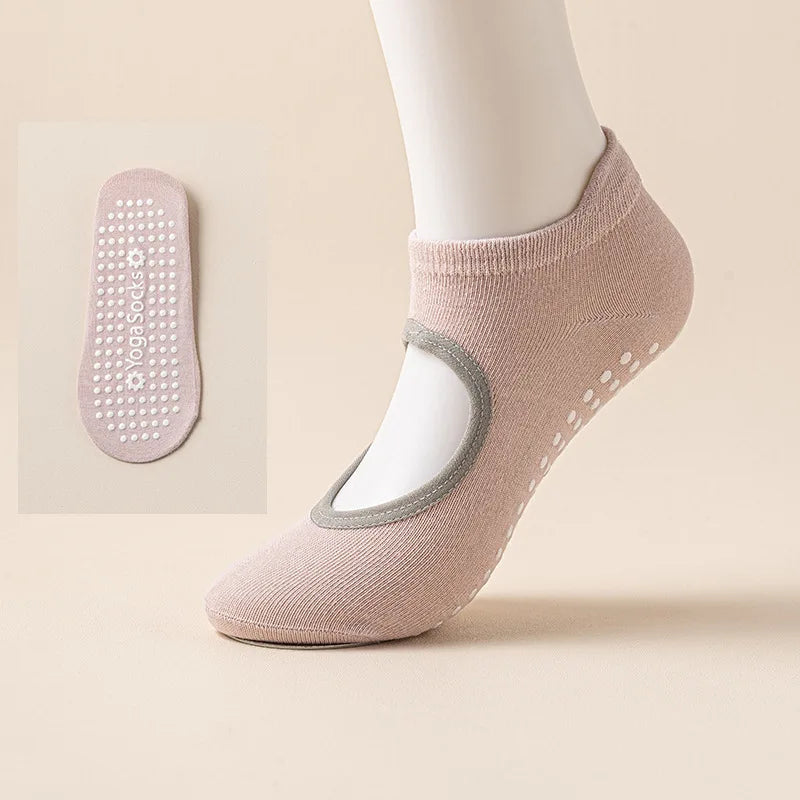 Non-Slip Yoga Pilates Socks With Silicone Grip Sweat-Absorbent Breathable