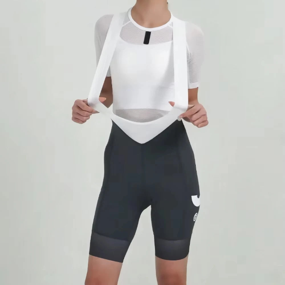 YKYWBIKE Women's Cycling Bib Shorts Pro Team Cycling Bib Shorts 6 Hours Padded Summer Road Bike Female Bicycle Bib Pants