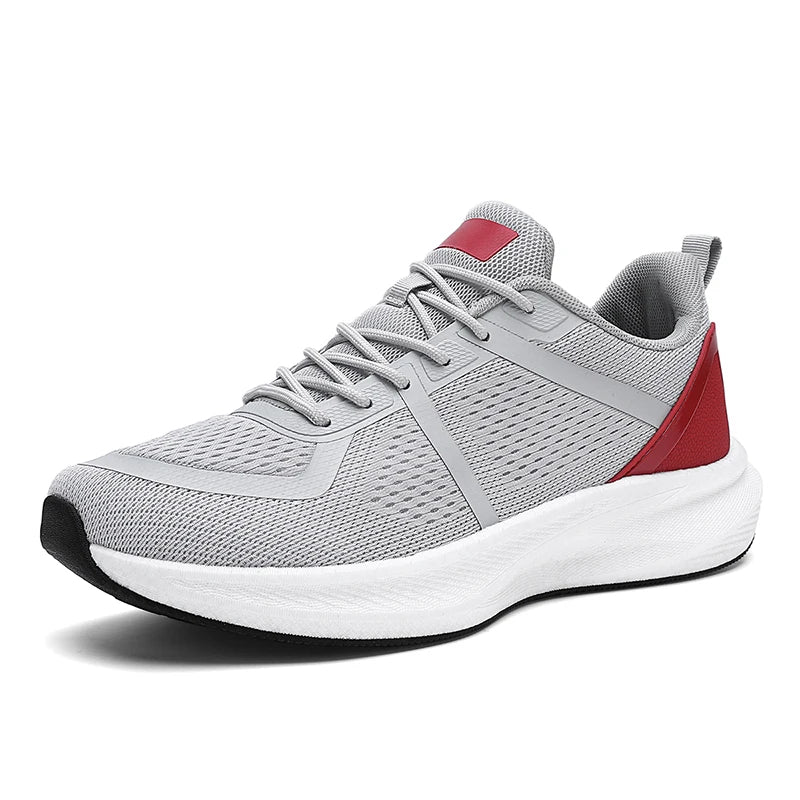 Mens Sports Shoes Outdoor Mesh Casual Breathable Anti Slip Road Running Shoes Shock-absorbing Rebound Fitness Shoes for Men