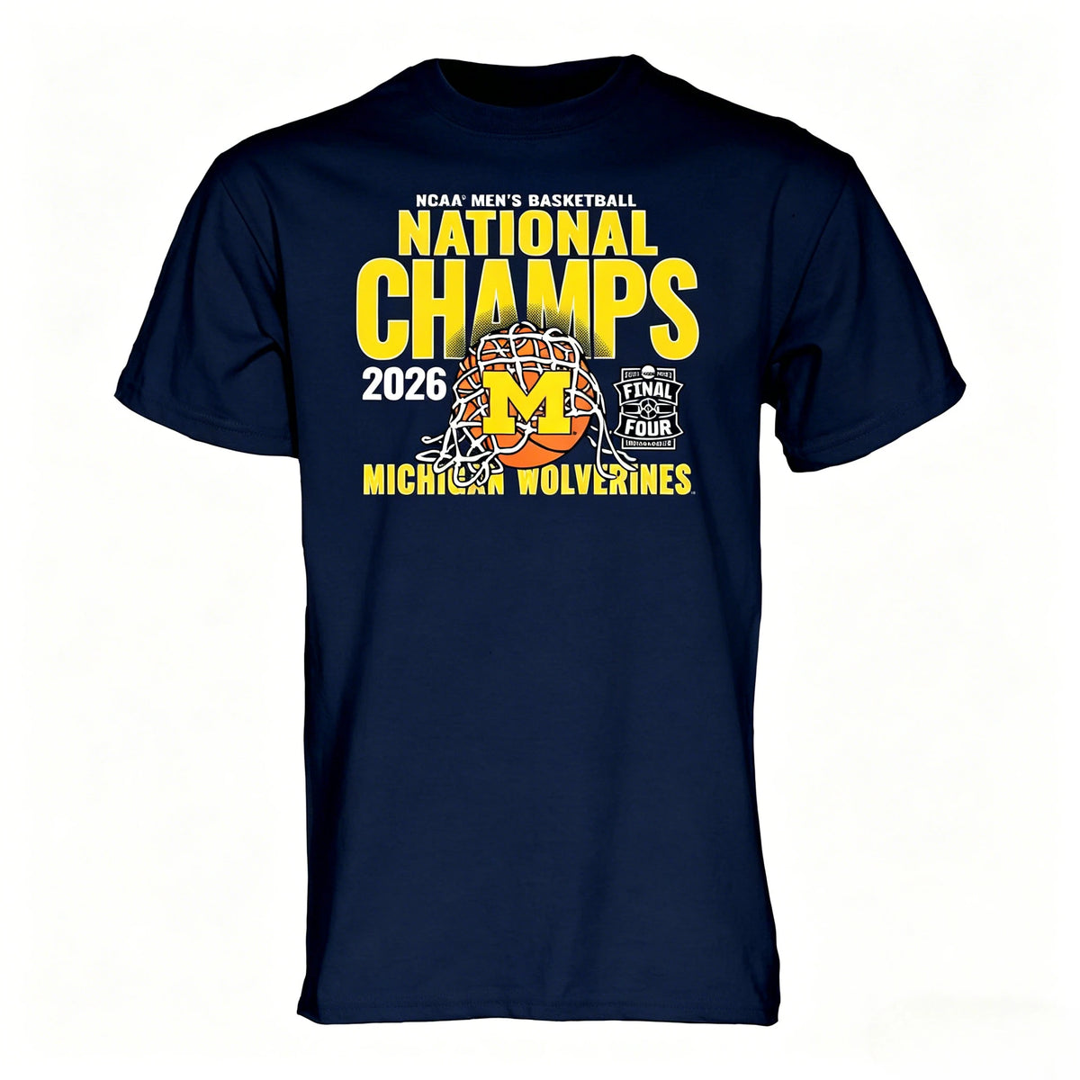 Michigan Wolverines Basketball National Championship Graphic T Shirt for Fans