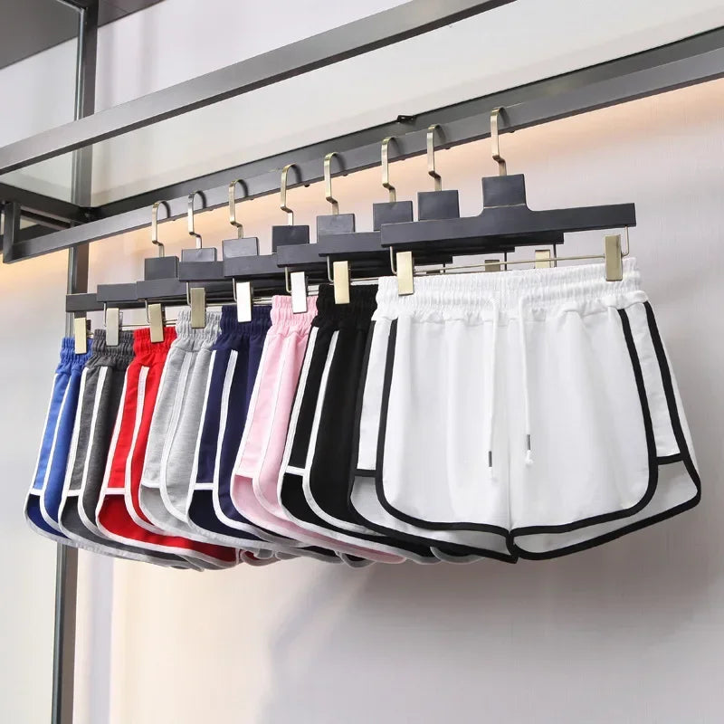 Striped Women's Korean Fashion Sports Shorts Casual Loose Fit