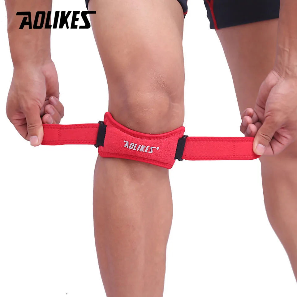 1PCS Adjustable Knee Patellar Tendon Support Strap Band Knee Support Brace Pads for Running basketball Outdoor Sport