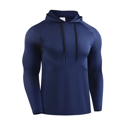 Women's Hooded Long Sleeve Running T Shirt Polyester Gym Activewear