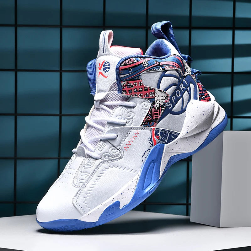 Yuyin Men High Top Basketball Shoes Breathable Athletic Sneakers