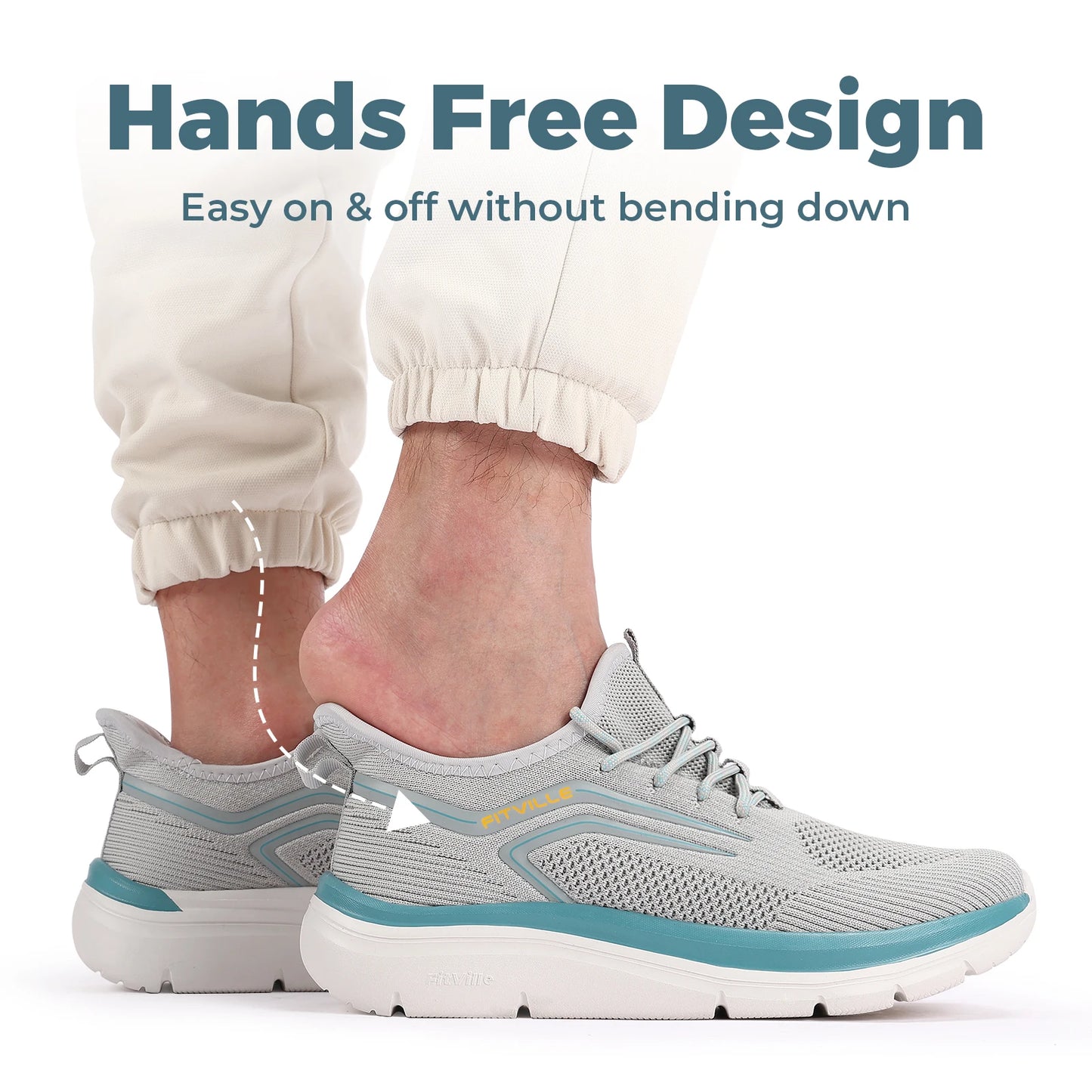 FitVille Cloud Strider Running Shoes With Shock Absorption Arch Support