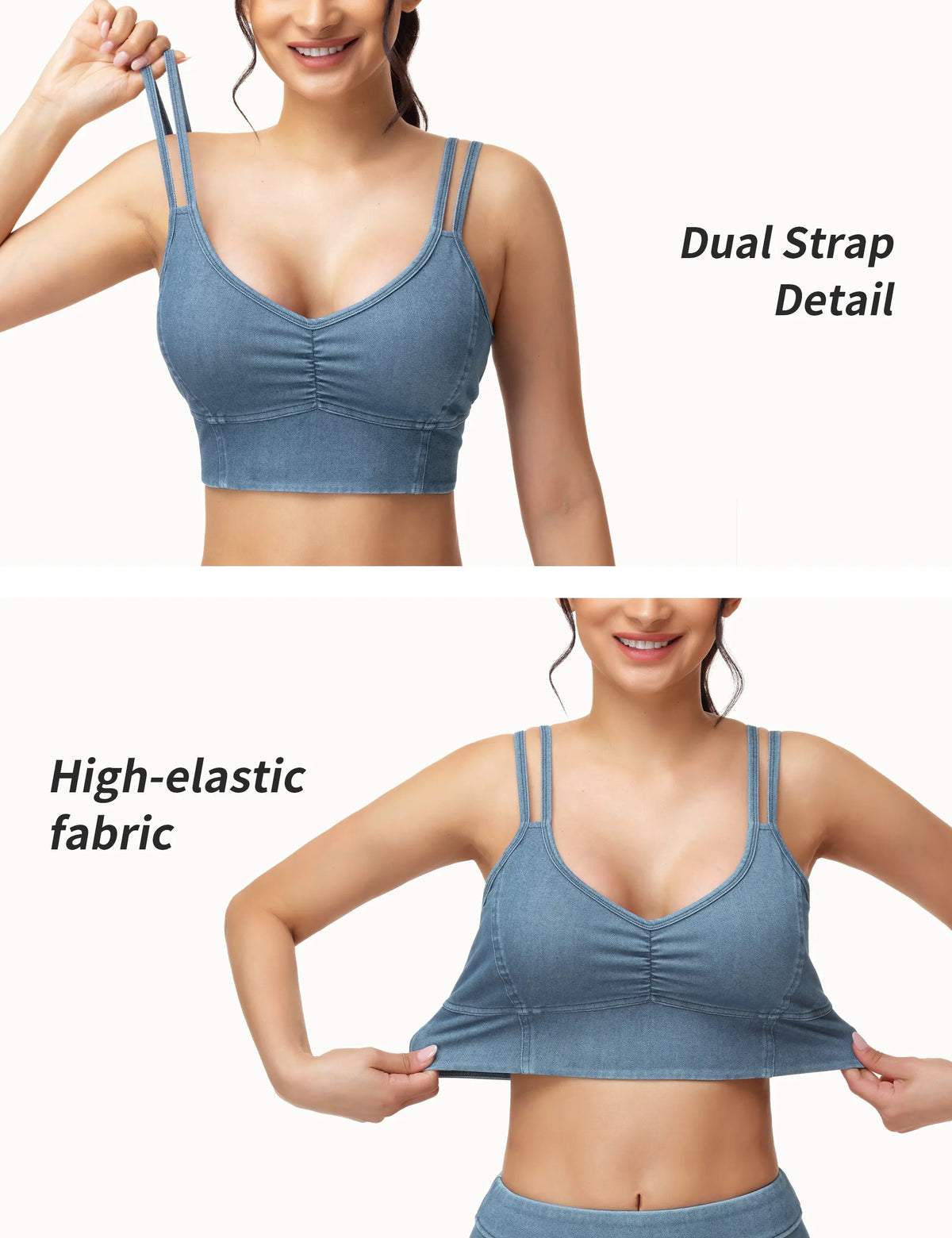 THE GYM PEOPLE Women's Wireless Sports Bra With Removable Pads