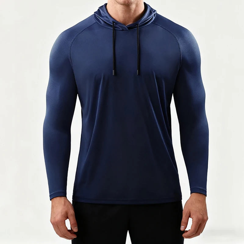 Women's Hooded Long Sleeve Running T Shirt Polyester Gym Activewear