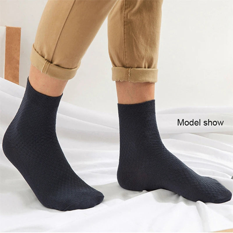 Men's Bamboo Fiber Socks 10 Pairs for Business Casual