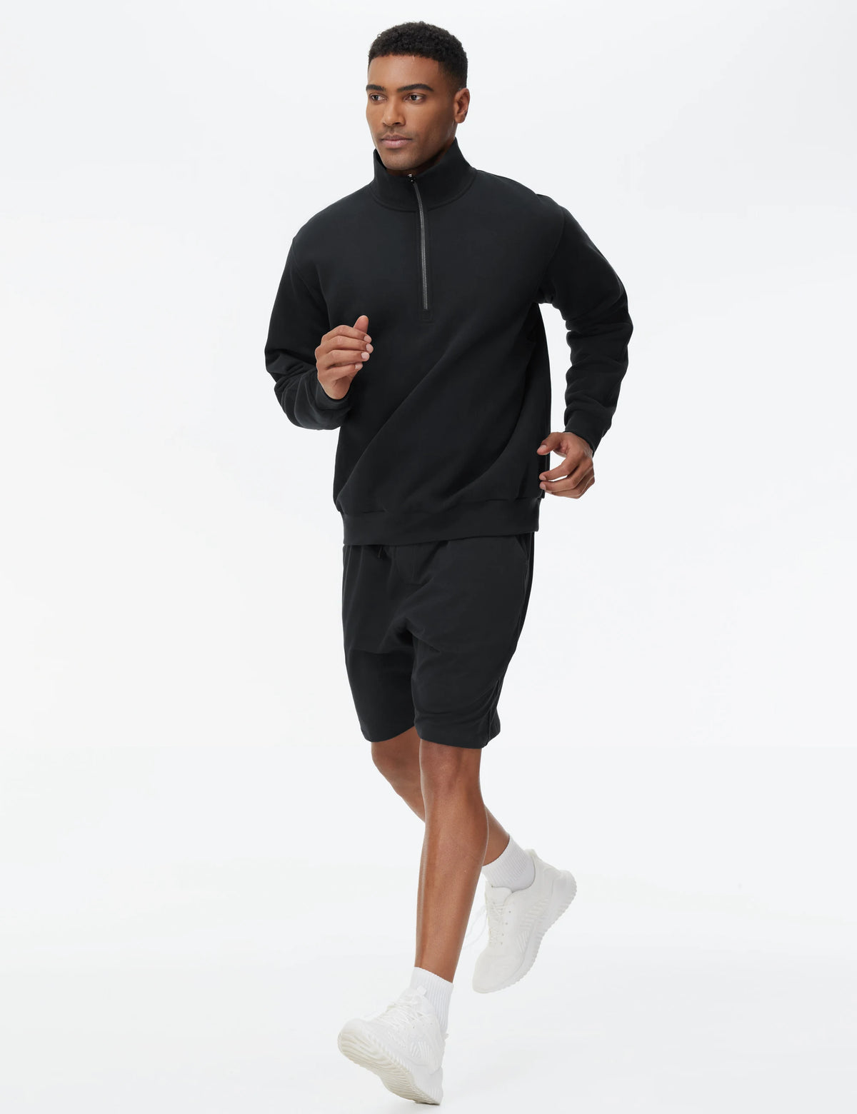 The Gym People Men Midweight Half Zip Fleece Sweatshirt