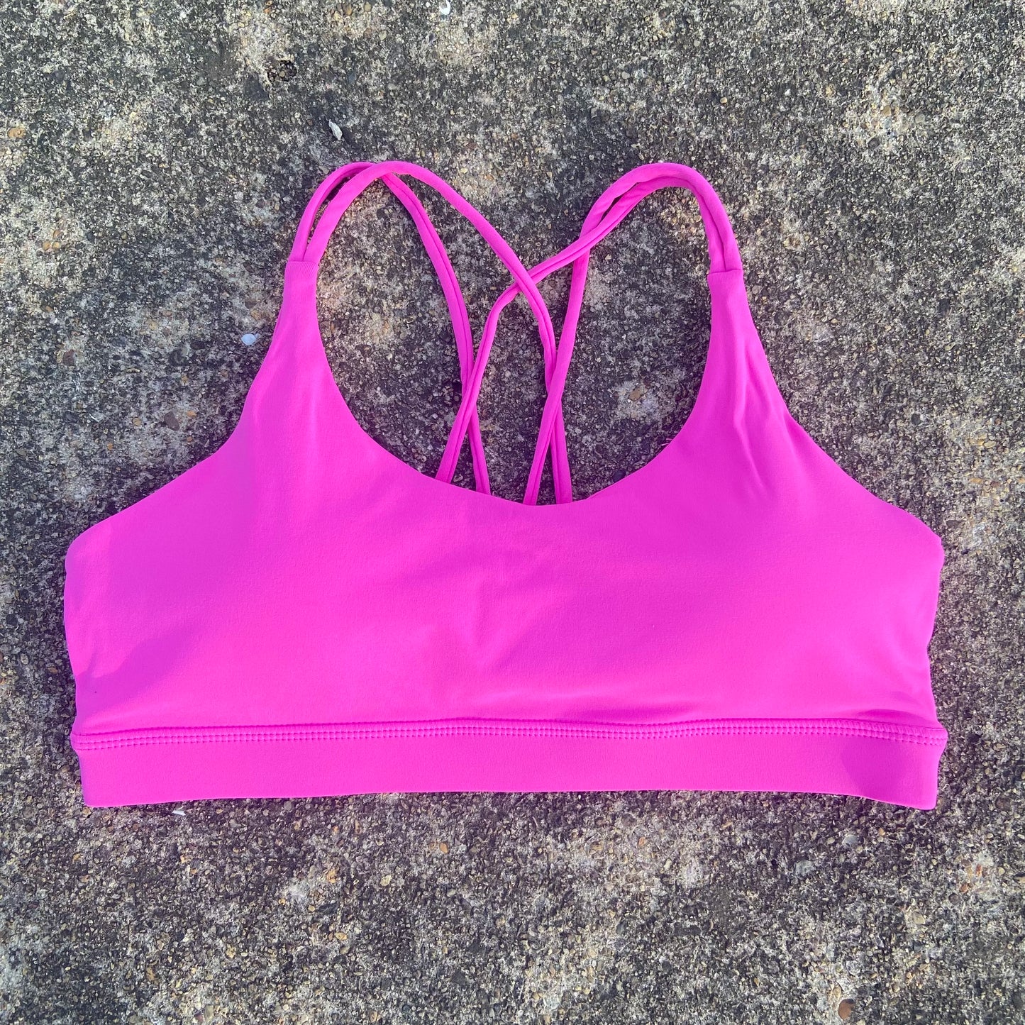 Women Crossback Sports Bra High Support Chest Pad Gym Yoga