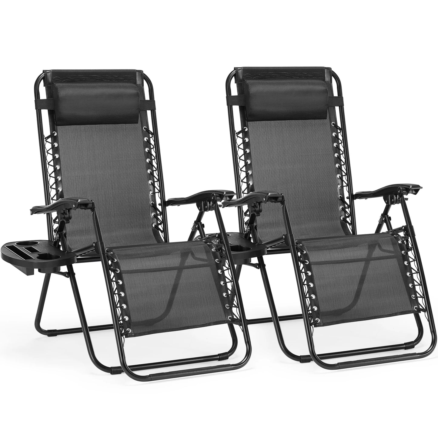 JHK Zero Gravity Portable Recliner With Cup Holder