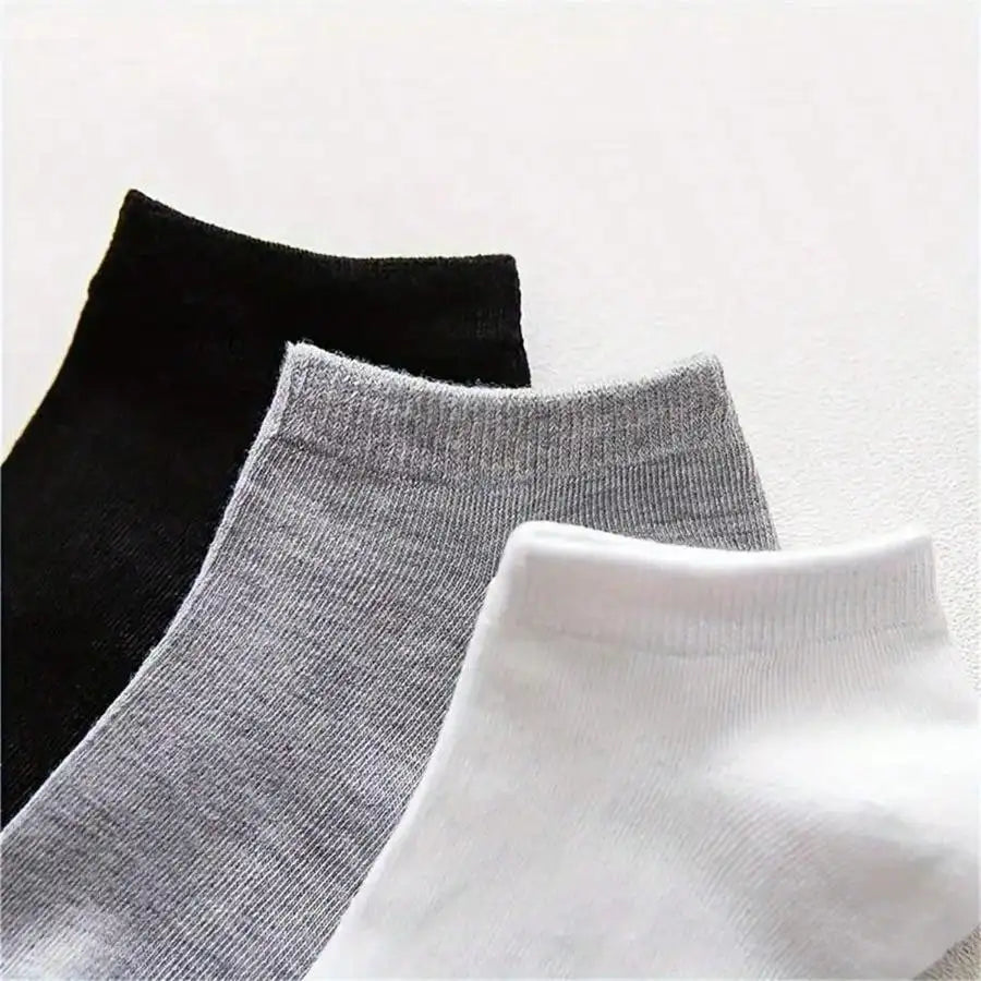 10 Pairs of Thin Socks - Black/white/gray, Ankle Socks for Men and Women, Sweat Absorbing and Soft, Suitable for Daily Wear