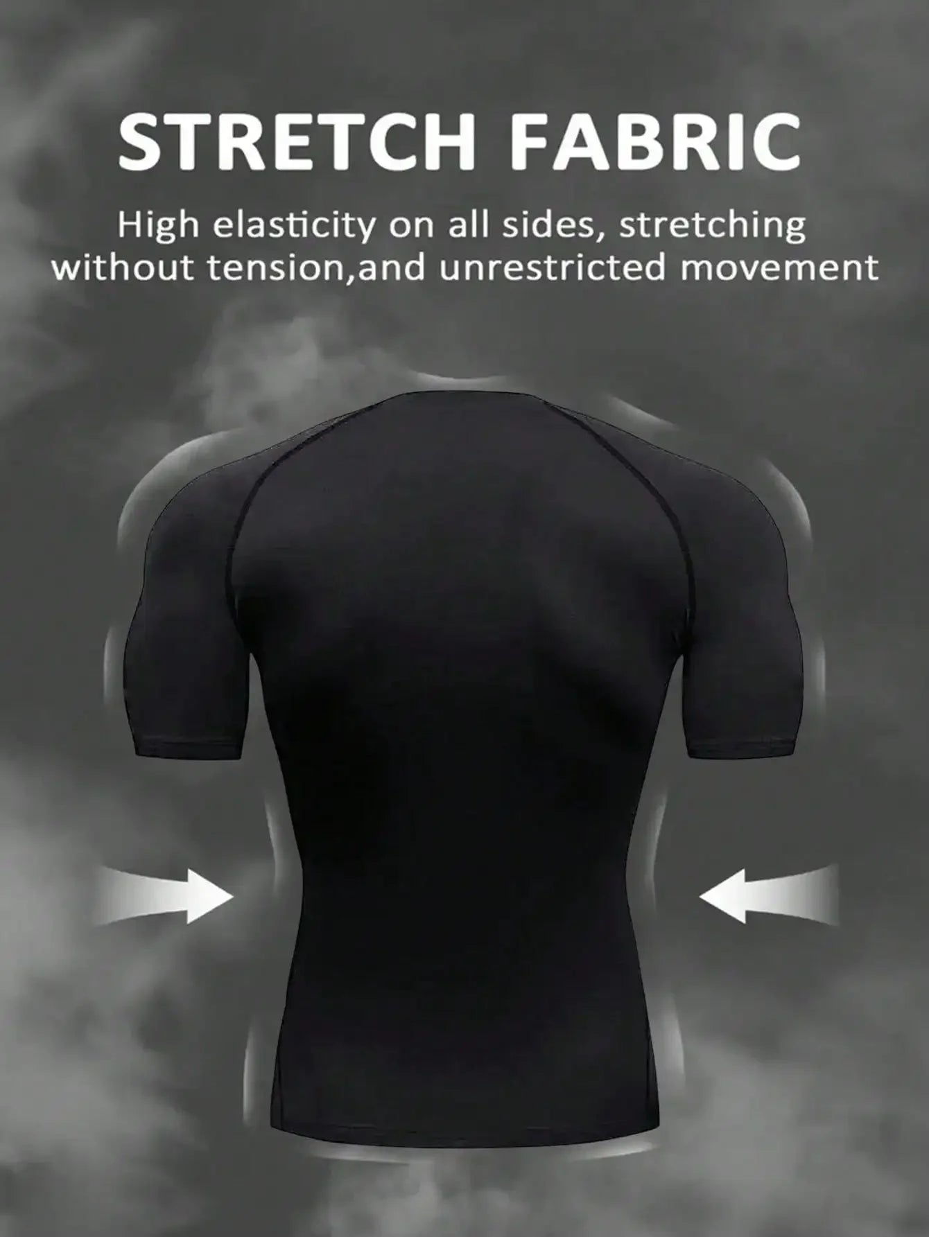 Mens Barbell Print Raglan Short Sleeve Gym Compression T Shirt