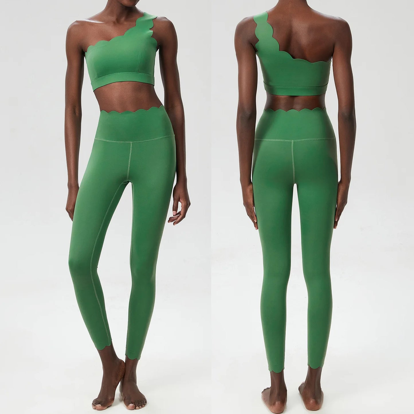 Womens Two Piece Fitness Yoga Set Quick Dry Breathable Sportswear
