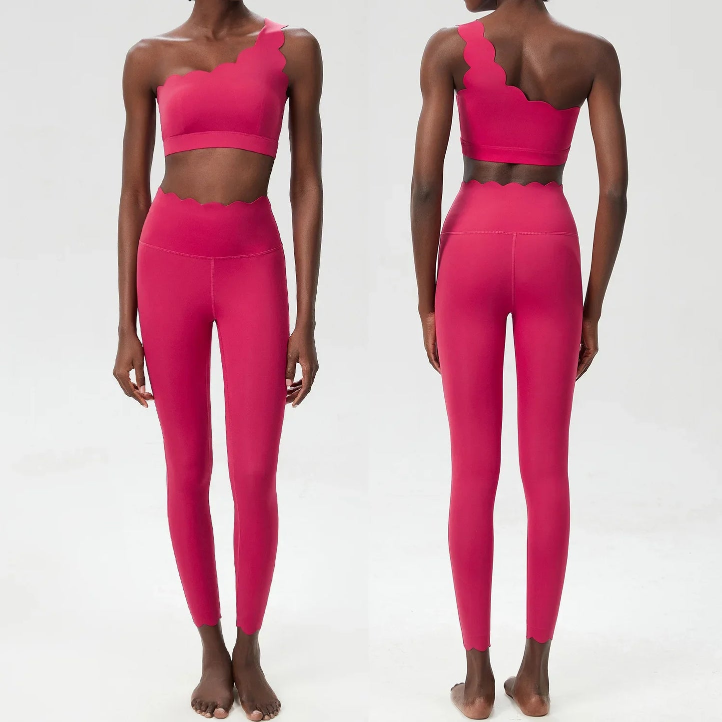 Womens Two Piece Fitness Yoga Set Quick Dry Breathable Sportswear