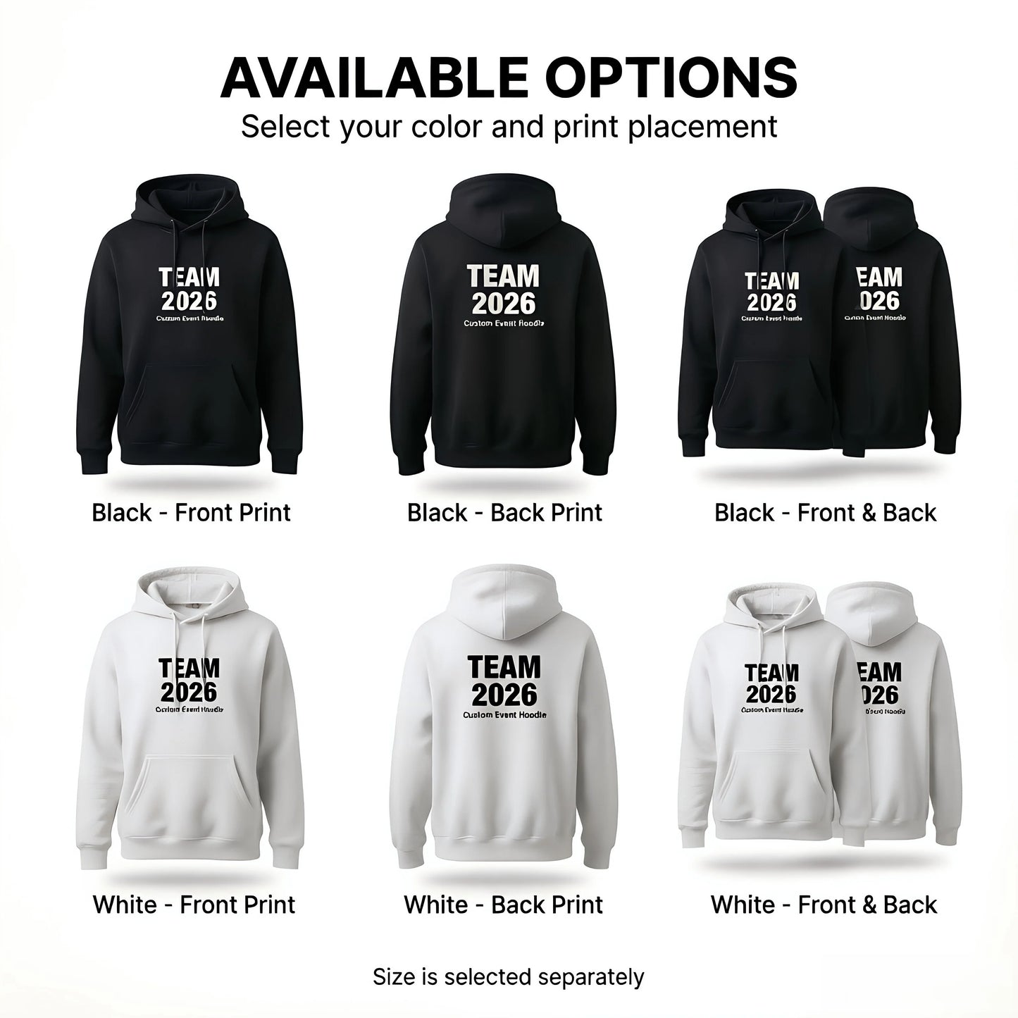 Custom Hoodie Personalized Unisex Pullover With Photo Logo Front Back