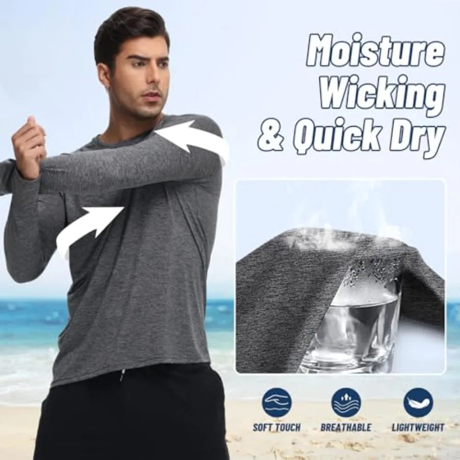 Men's Quick Dry Moisture Wicking UV Protection Long Sleeve Shirts