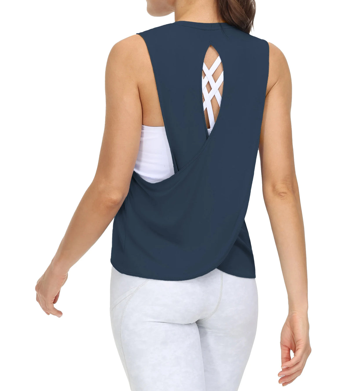 THE GYM PEOPLE Women's Cross Back Workout Yoga Tank Top