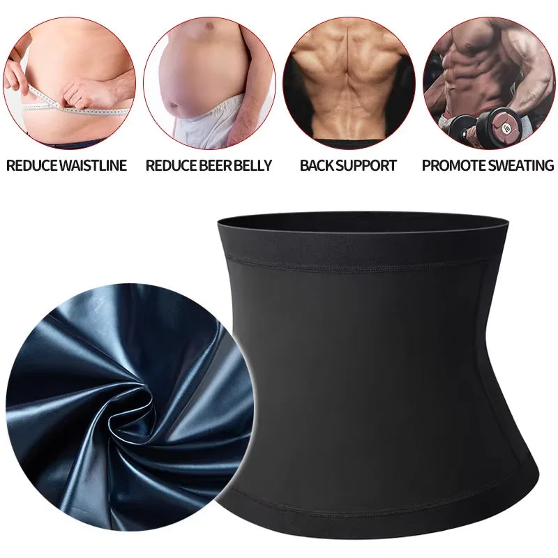 LALAMELON Sauna Abdomen Belt Waist Trainer Shaper for Men