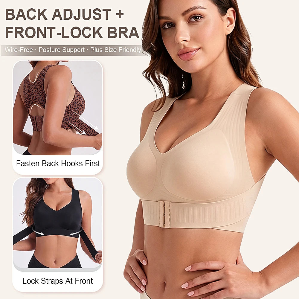 Breathable Jelly Sports Bra With Posture Support For Yoga