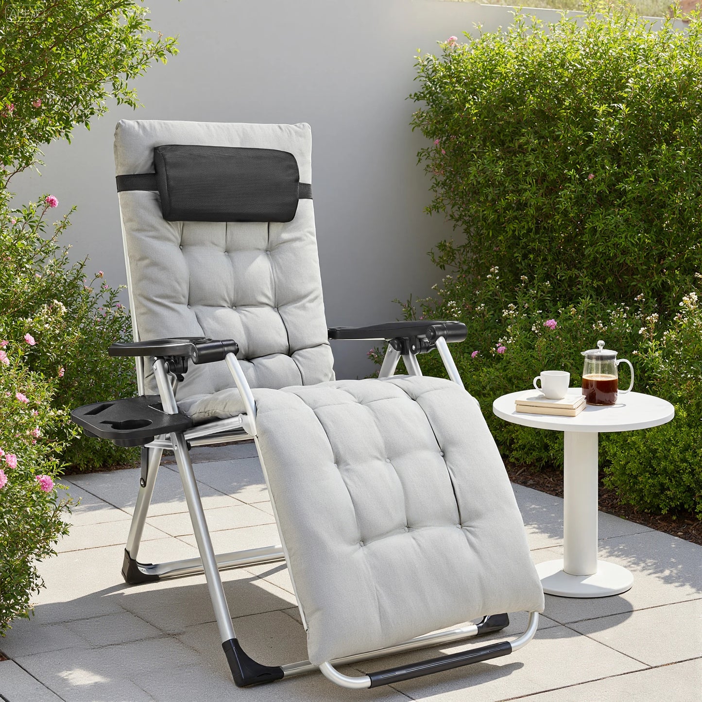JHK Zero Gravity Portable Recliner With Cup Holder