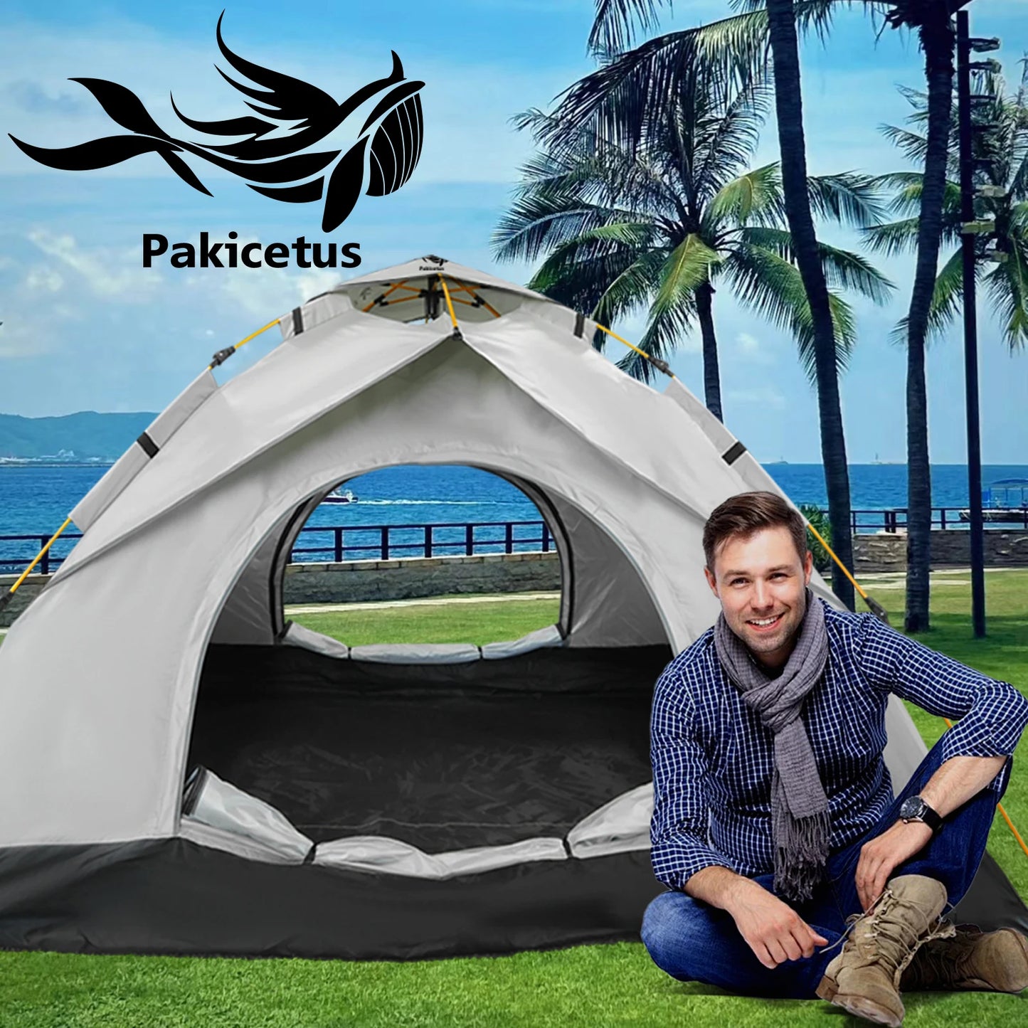 Pakicetus AutoPop Shelter Instant Sun And Rain Tent