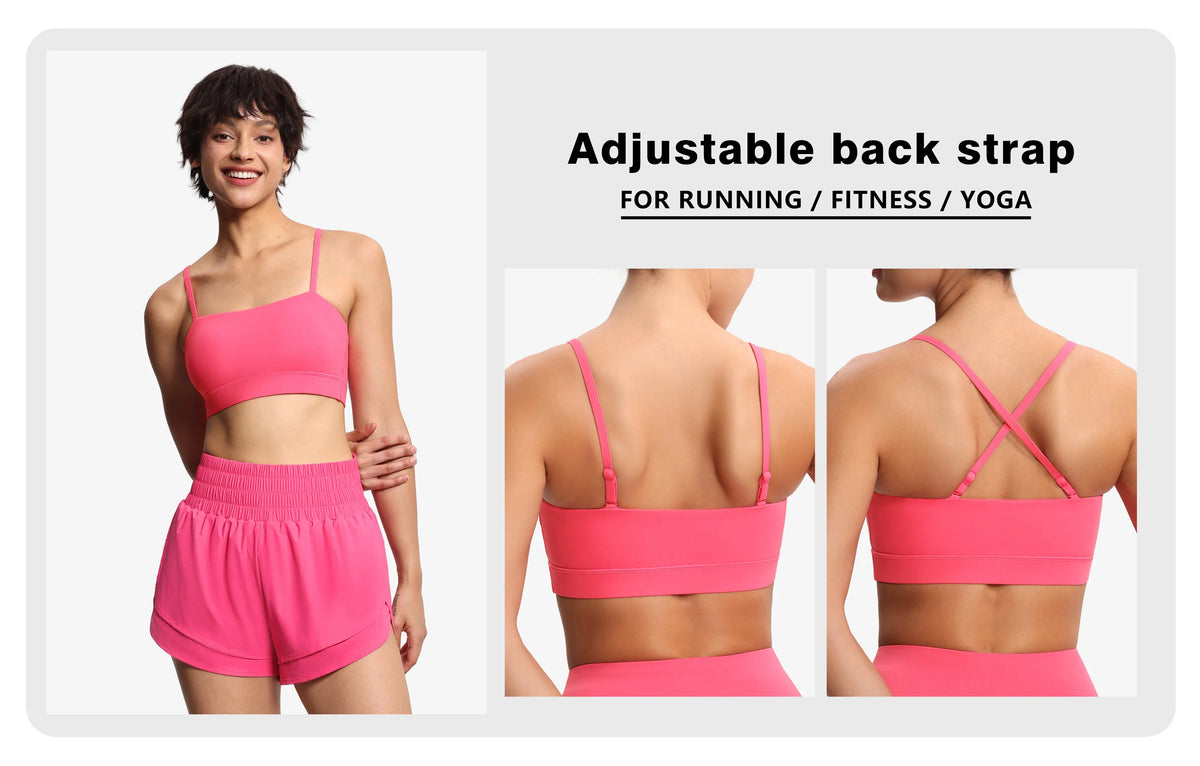 The Gym People Women Adjustable Wirefree Sports Bra With Pads