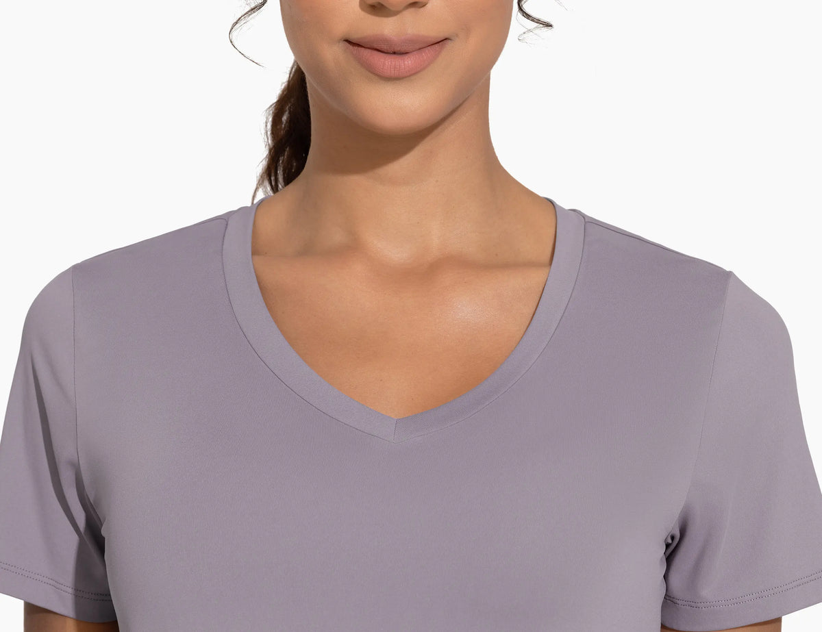 The Gym People Women Breathable V Neck Athletic Workout Shirt