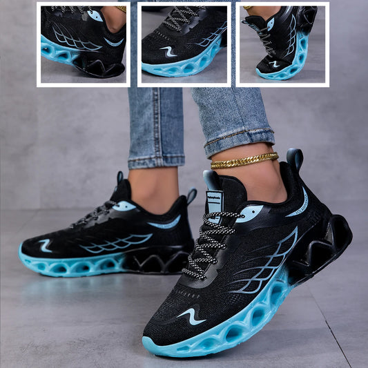 Women's Gradient Mesh Running Sneakers Breathable Lightweight Trainers