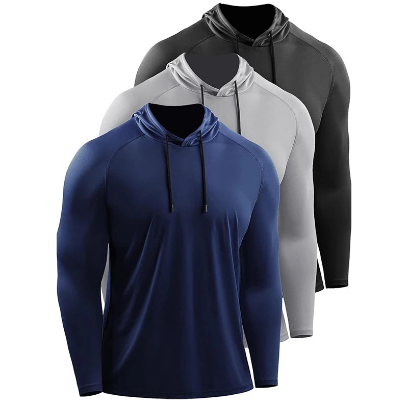 Women's Hooded Long Sleeve Running T Shirt Polyester Gym Activewear