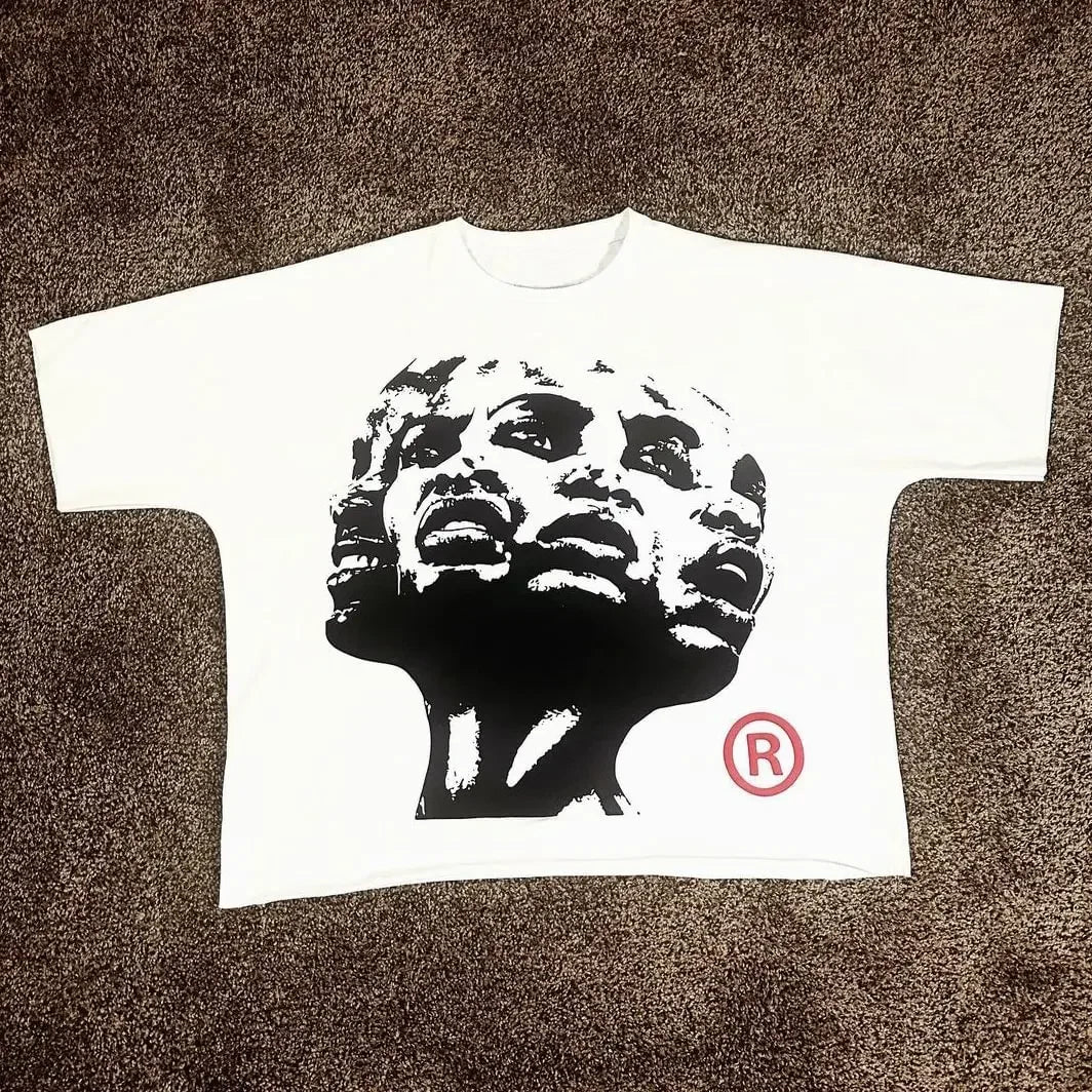 Vintage Harajuku Letter Graphic Tshirt Women Streetwear Top